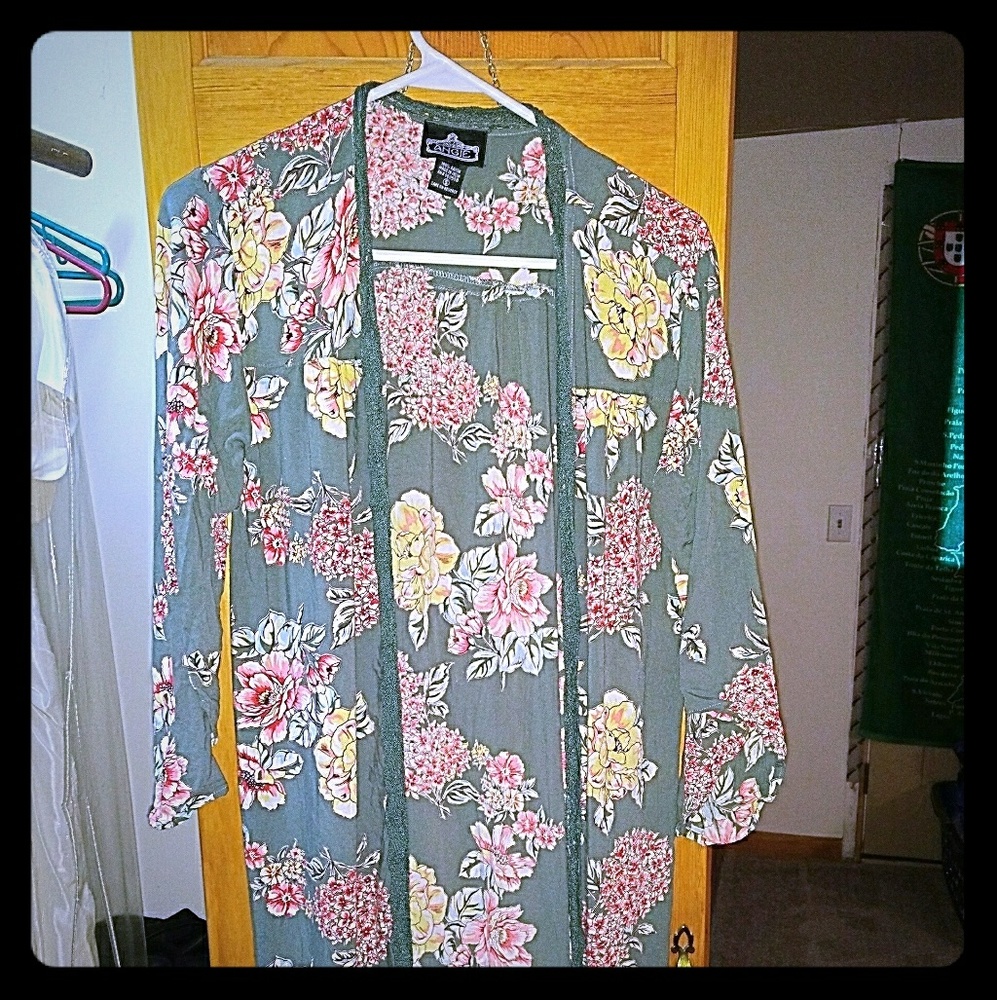Floral coverup.